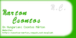 marton csontos business card