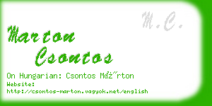 marton csontos business card